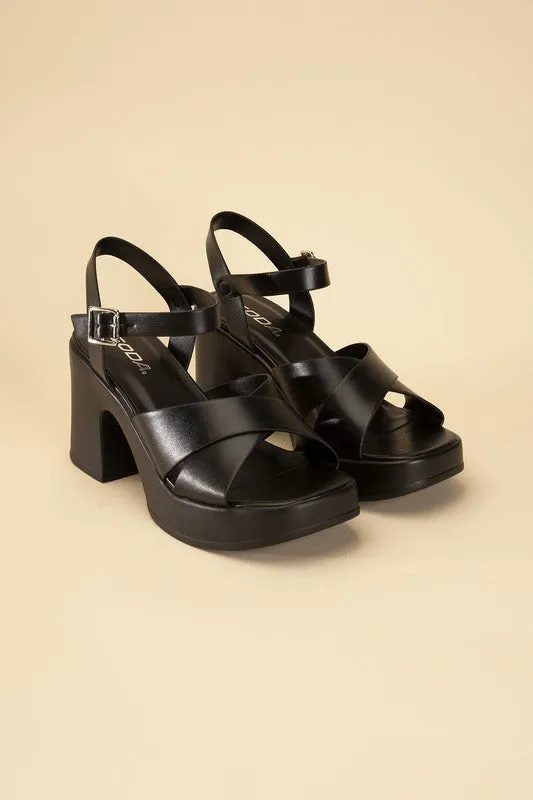 Heels - "Fortune Dynamic" CRISSCROSS SANDAL