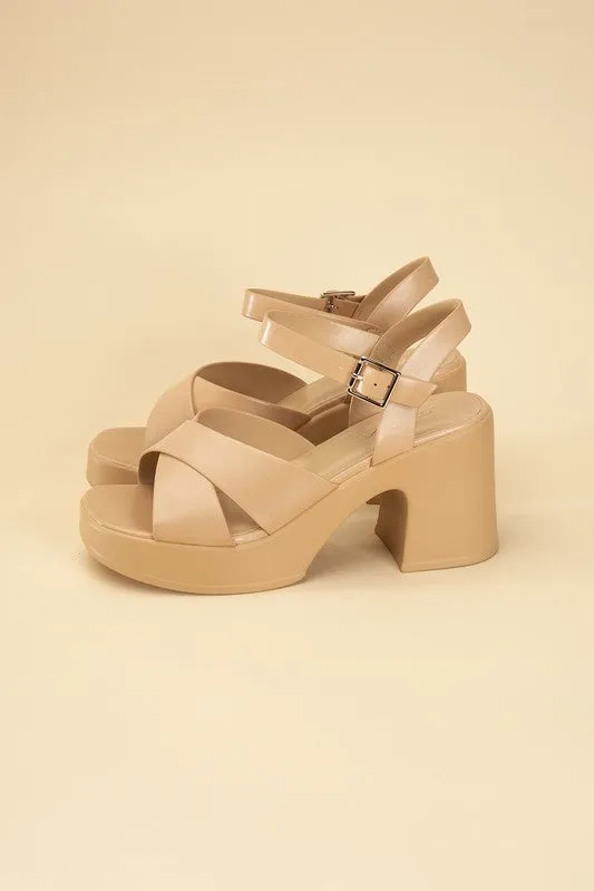 Heels - "Fortune Dynamic" CRISSCROSS SANDAL