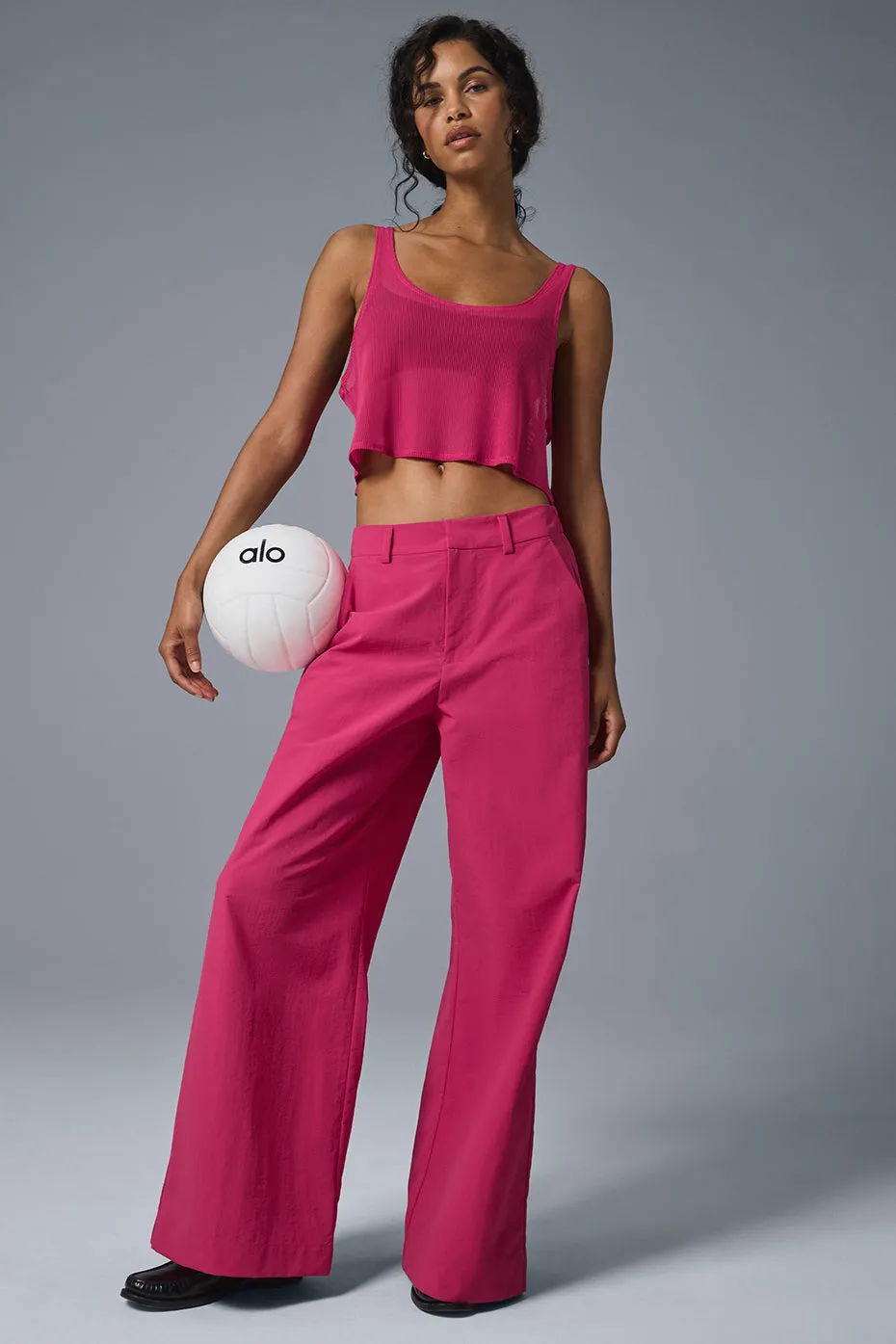 High-Waist Street Smart Trouser - Pink Summer Crush