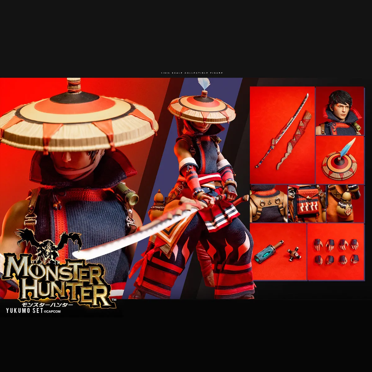 HiPlay DAMTOYS, Hunter: Yukumo Set, Standard Edition, Movable Eyes,Action Figure Full Set, 1:6 Scale