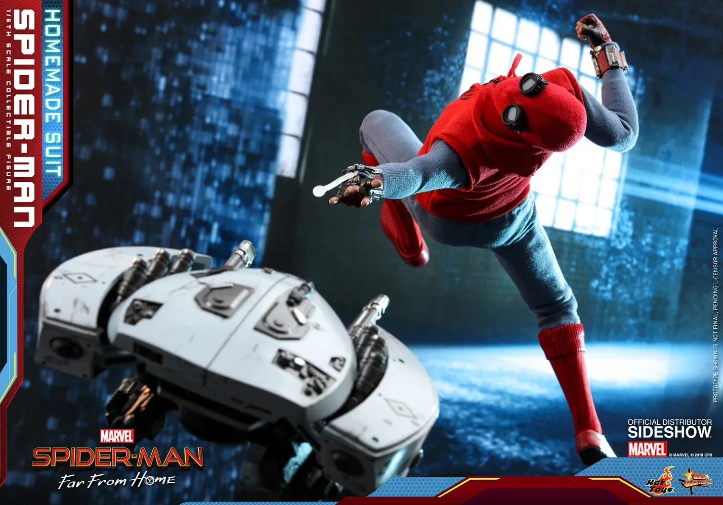 HOT TOYS MARVEL SPIDER-MAN FAR FROM HOME (HOMEMADE SUIT VERSION) COLLECTIBLE FIGURE 1/6TH SCALE - MMS552