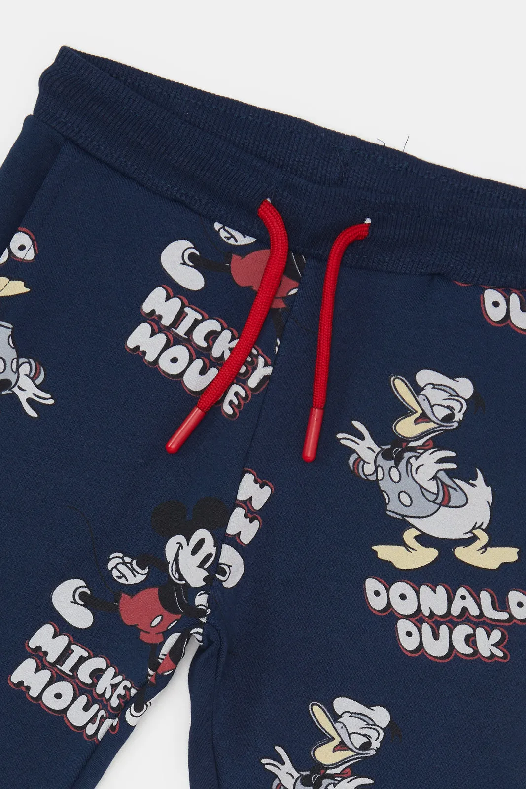 Infant Boys Navy Mickey And Donald Jogger Pants