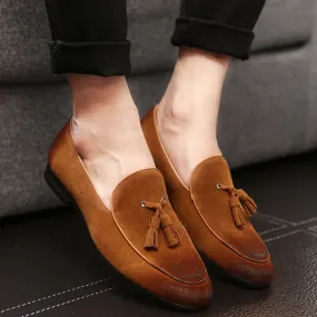 Italian Style Tasselled Men Loafers Shoes with Gradient Toe