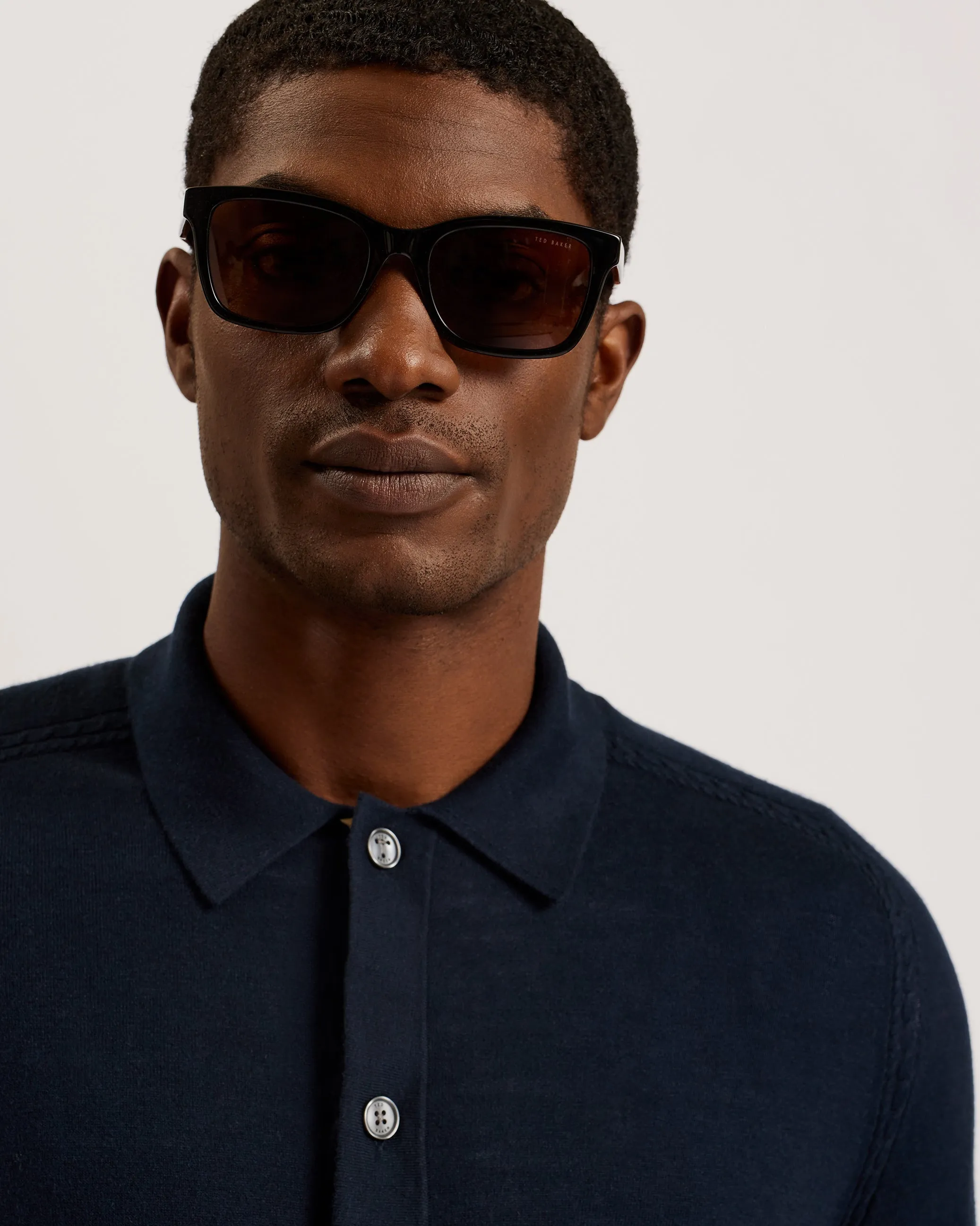 Jeorg Ls Regular Button Through Shirt Navy