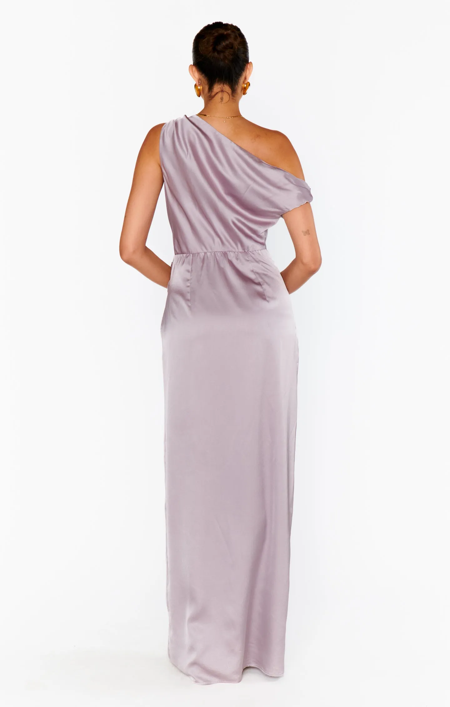 Jodie Dress ~ Dusty Purple Luxe Satin