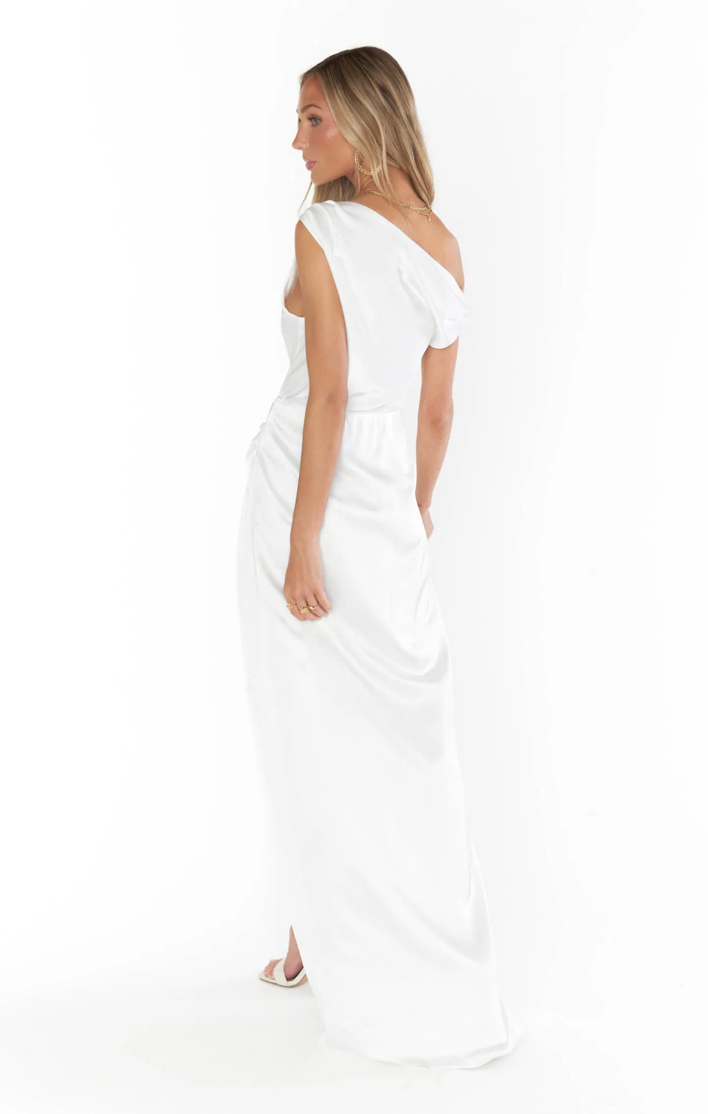 Jodie Dress ~ Ivory Luxe Satin