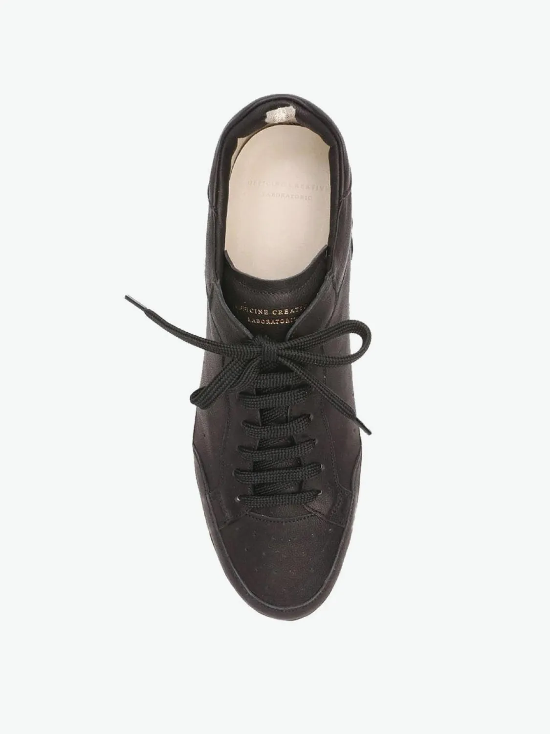 Kareem Dirty Black Leather Sneakers