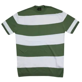 KNITWEAR GREEN STRIPE T-SHIRT