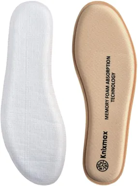 Knixmax Memory Foam Shoe Insoles for Women, Replacement Shoe Inserts for Sneakers Loafers Slippers Sport Shoes Work Boots, Comfort Cushioning Innersoles Shoe Liners Beige US 5/EU 36