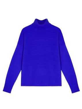 Kyle Roll Neck Sapphire Cashmere Jumper