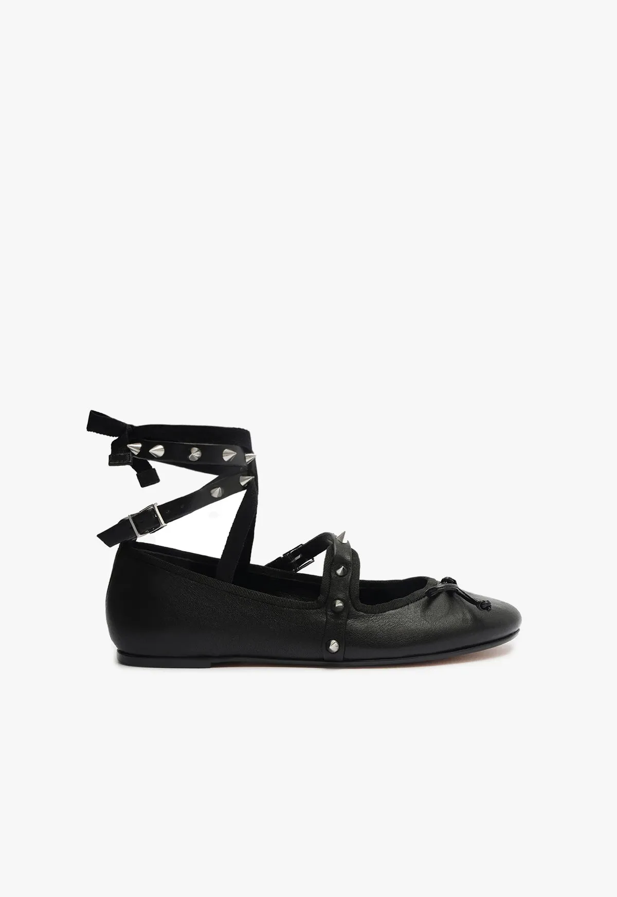 Larissa Lace Up Leather Flat