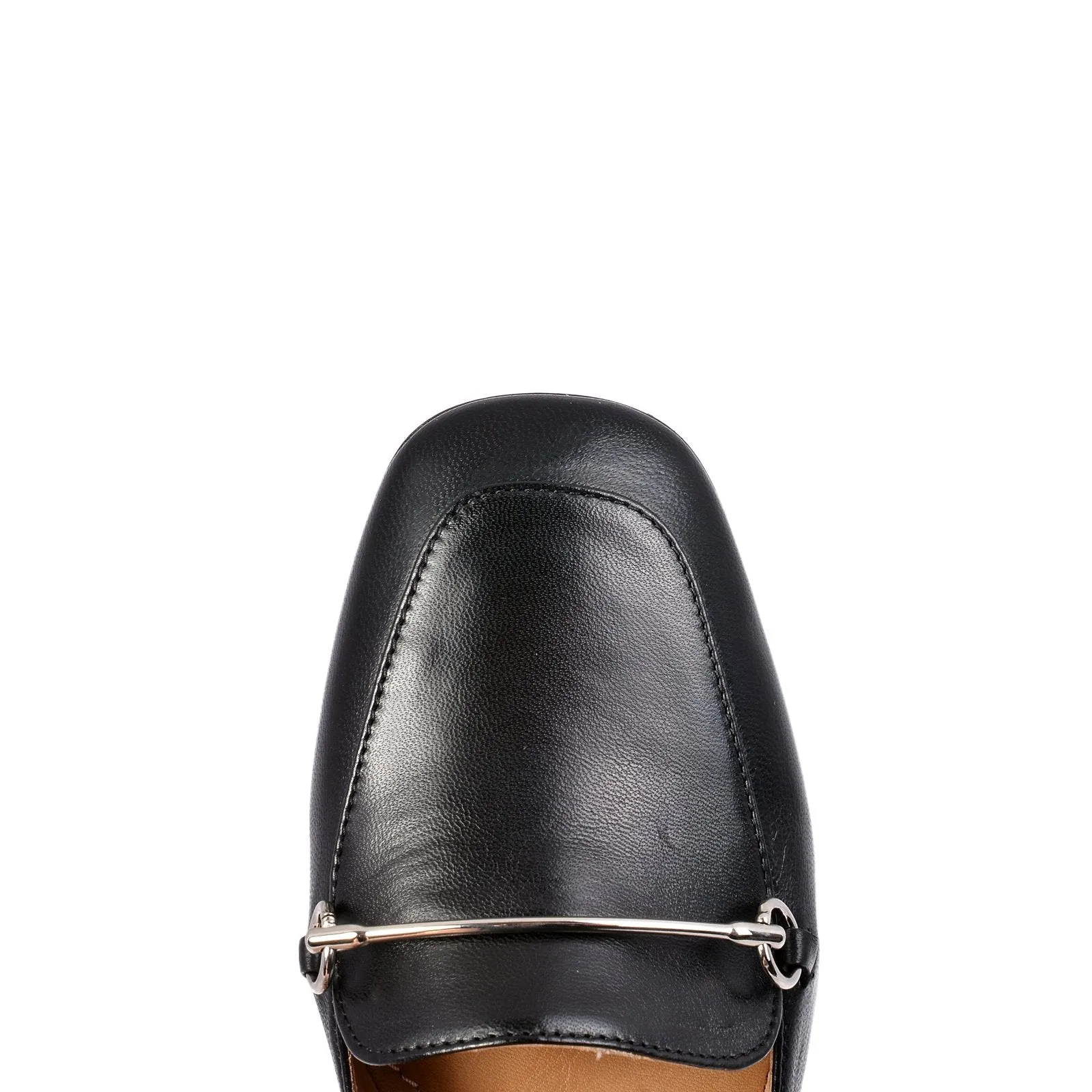 Lena Black Leather Loafers