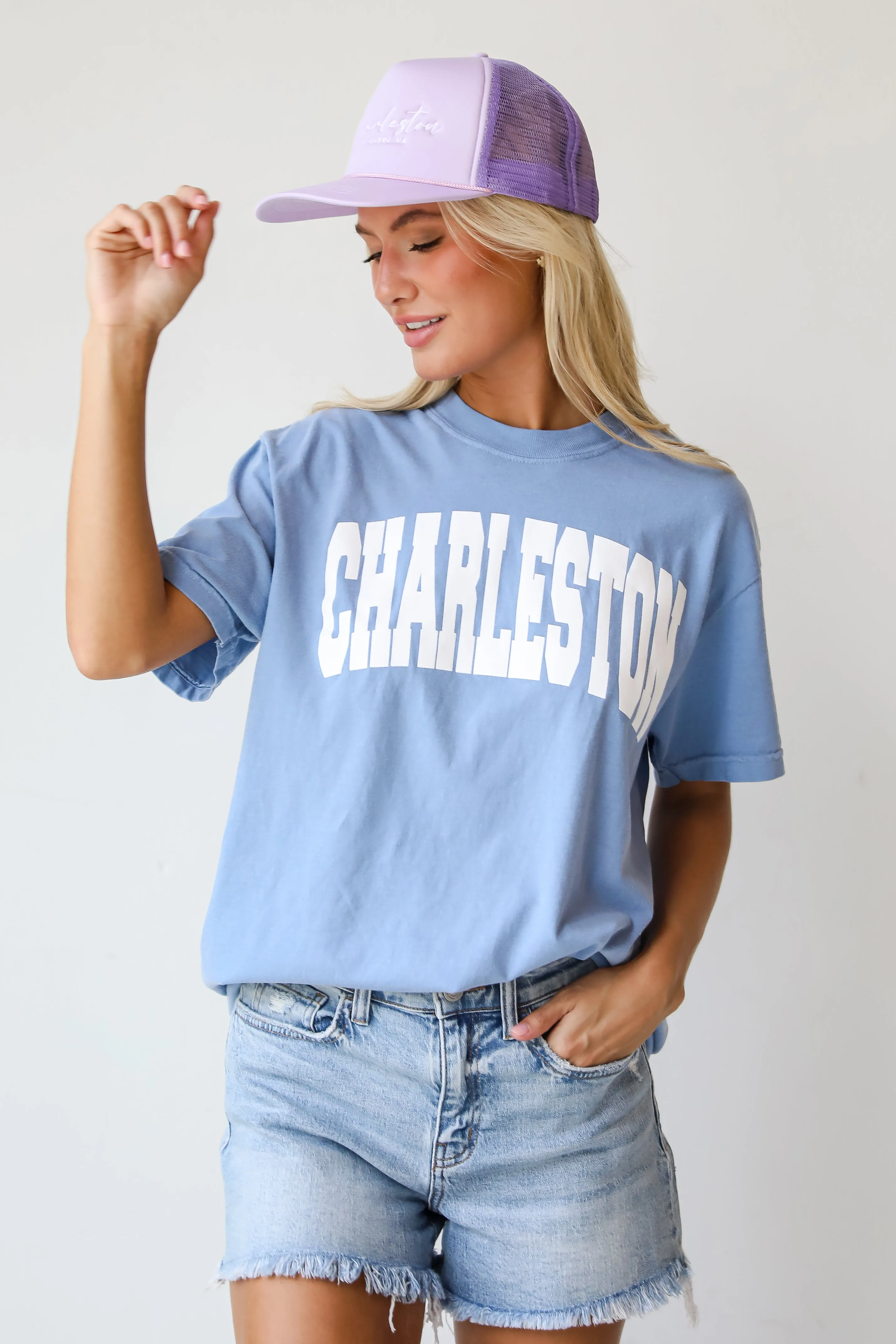 Light Blue Charleston Tee