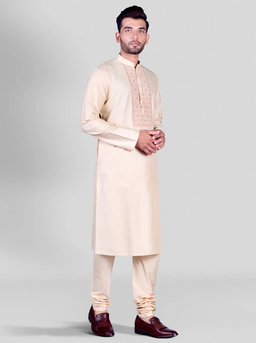 Light Golden Kurta Set | Azania