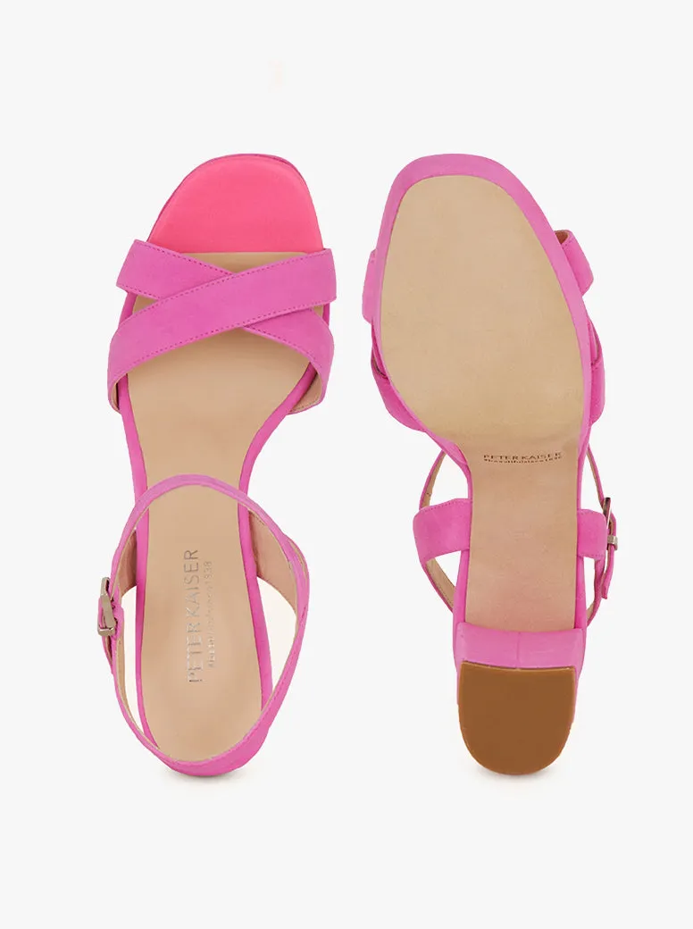 Lynna hot pink suede