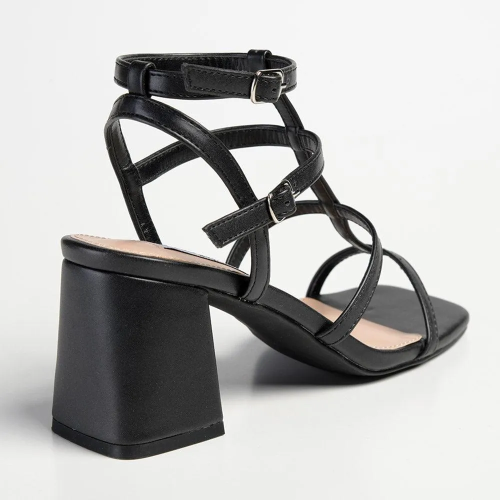 Madison Genesis Block Heel Sandal - Black