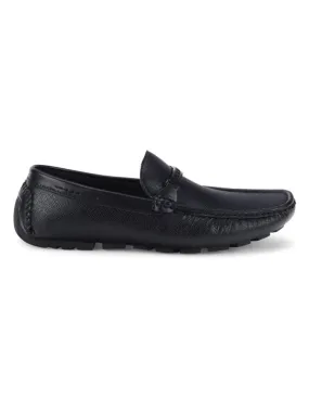 Mancer Tommy Hilfiger Leather Driving Loafers, Black