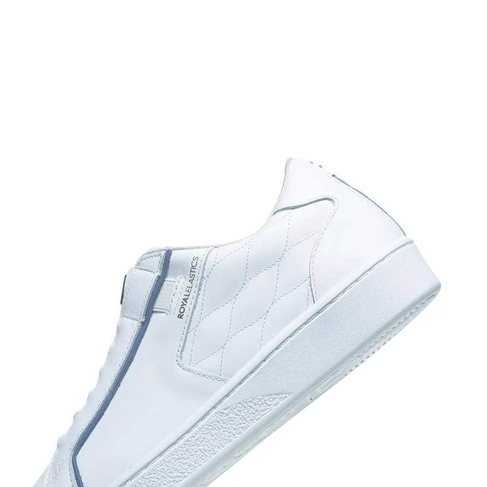 Men's Adelaide Lux White Blue Leather Sneakers 02713-005