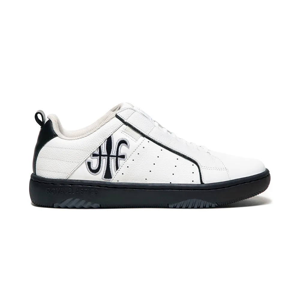 Men's Icon 2.0 White Black Logo Leather Sneakers 06533-089