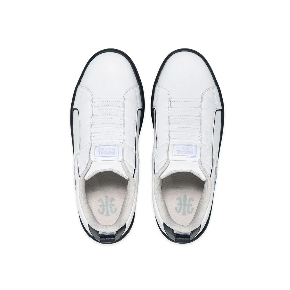 Men's Icon 2.0 White Black Logo Leather Sneakers 06533-089