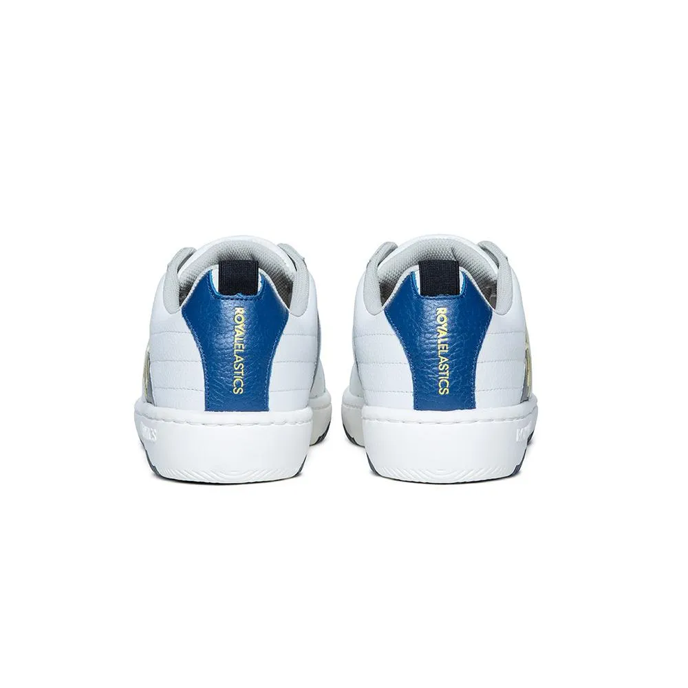 Men's Icon 2.0 White Gray Blue Logo Leather Sneakers 06512-085