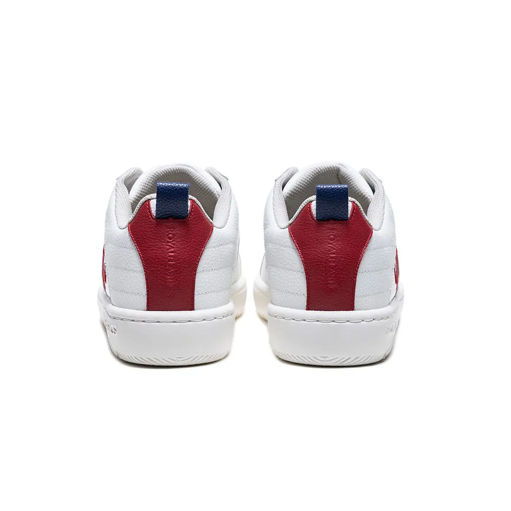 Men's Icon 2.0 White Red Logo Leather Sneakers 06523-015