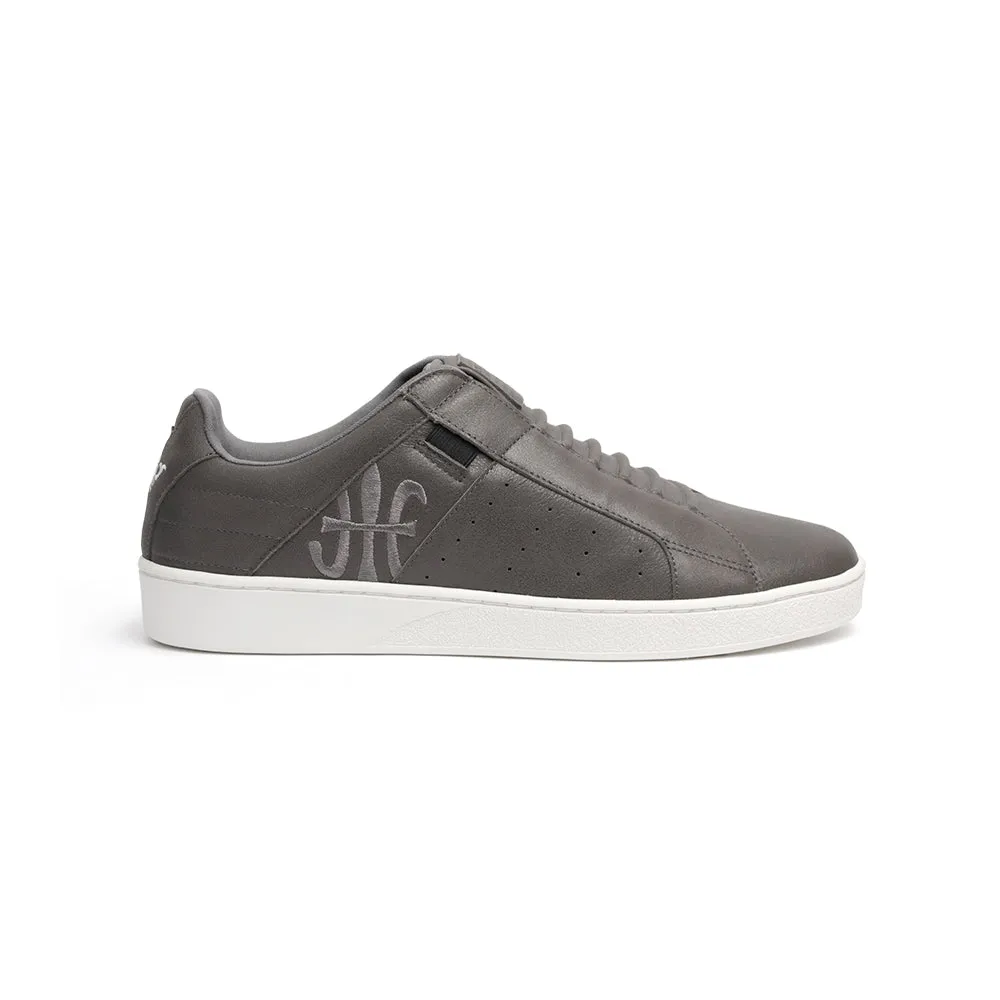 Men's Icon Classic Deep Gray Leather Sneakers 02092-888