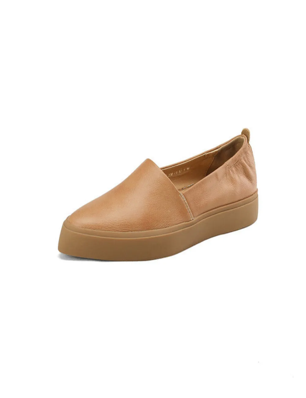 Merendy Salma Pointed Toe slip-on flat heels brown beige loafers