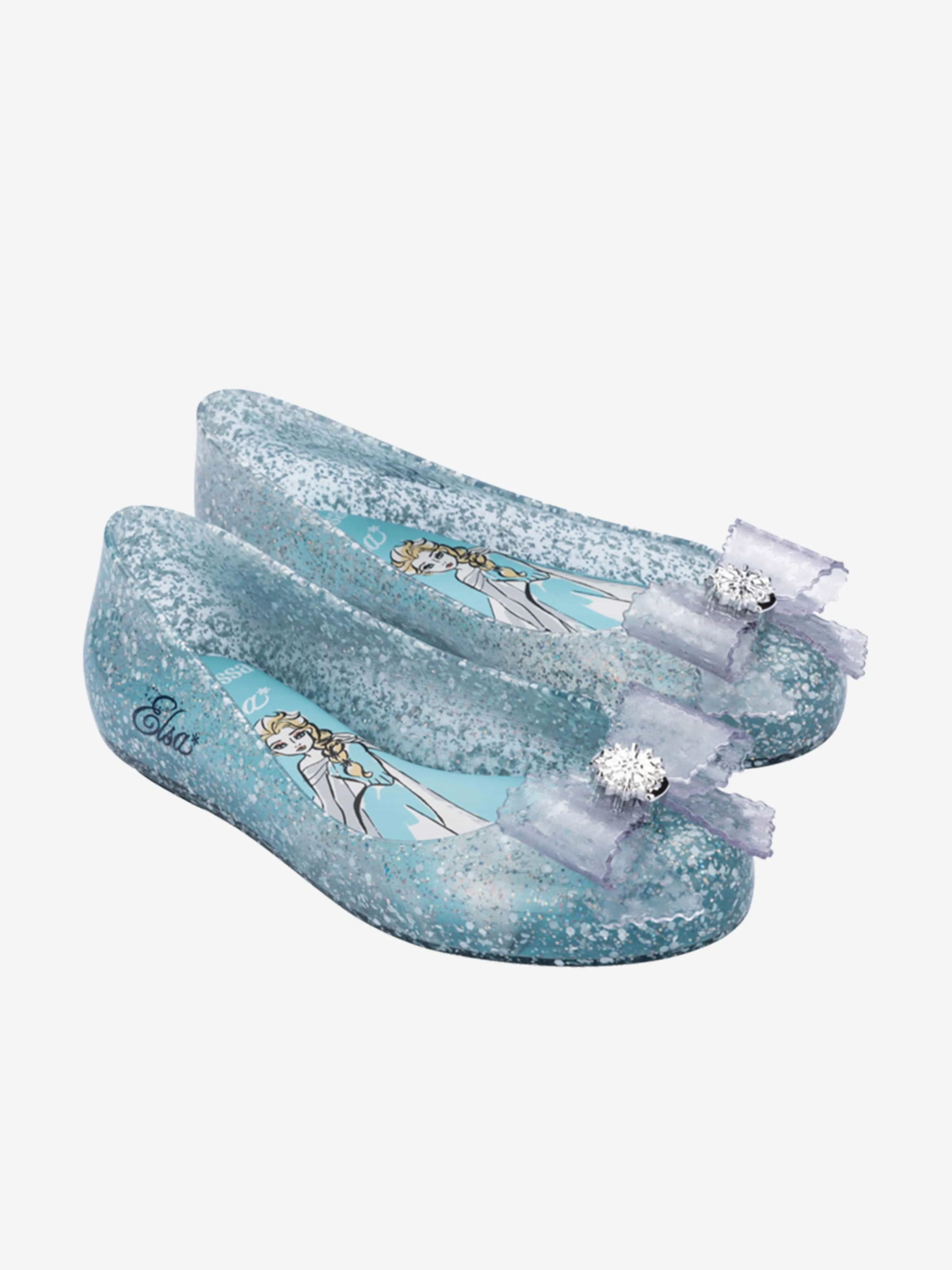 Mini Melissa Girls Sweet Love Disney Princess Ballerinas in Blue