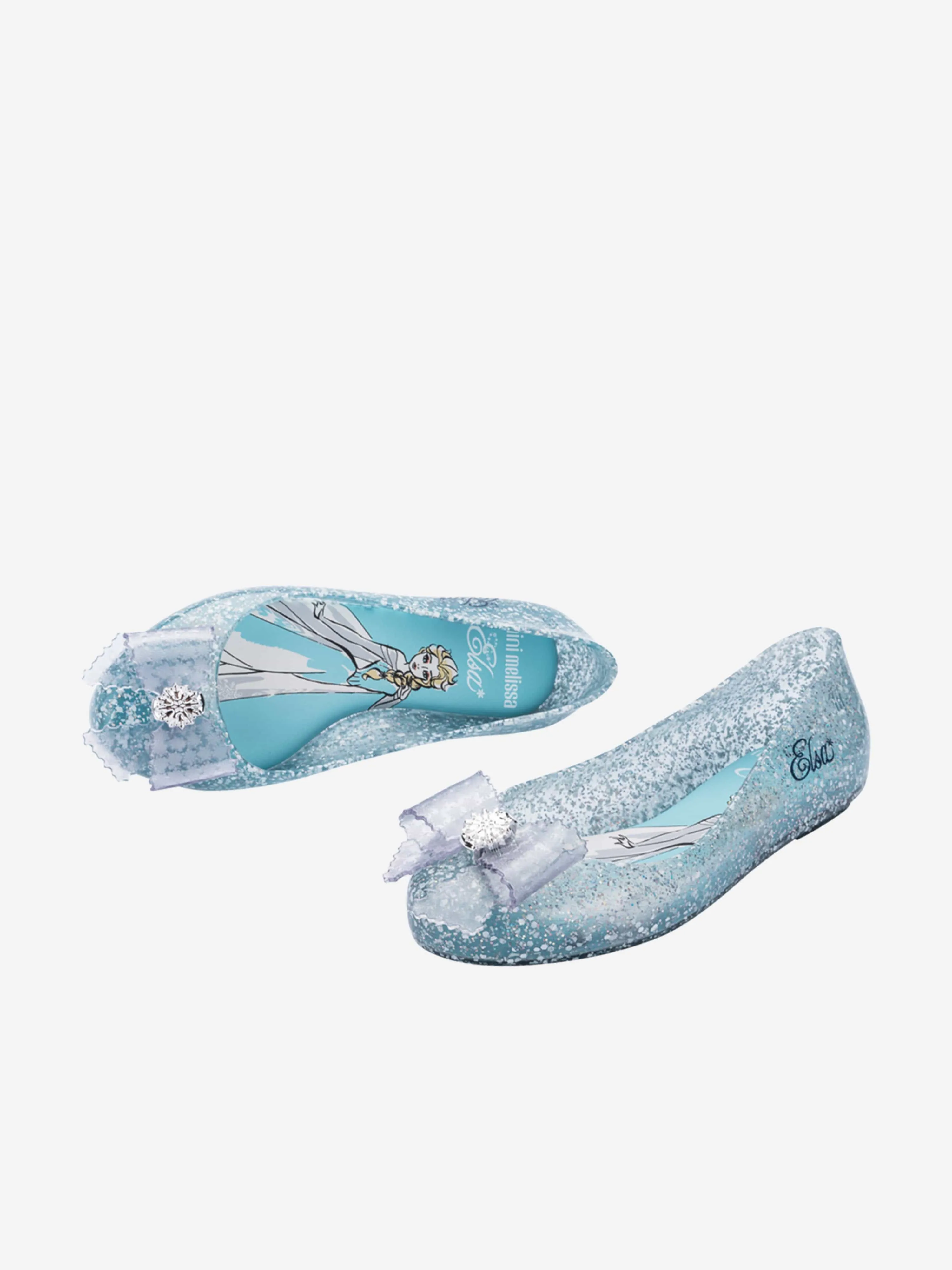 Mini Melissa Girls Sweet Love Disney Princess Ballerinas in Blue