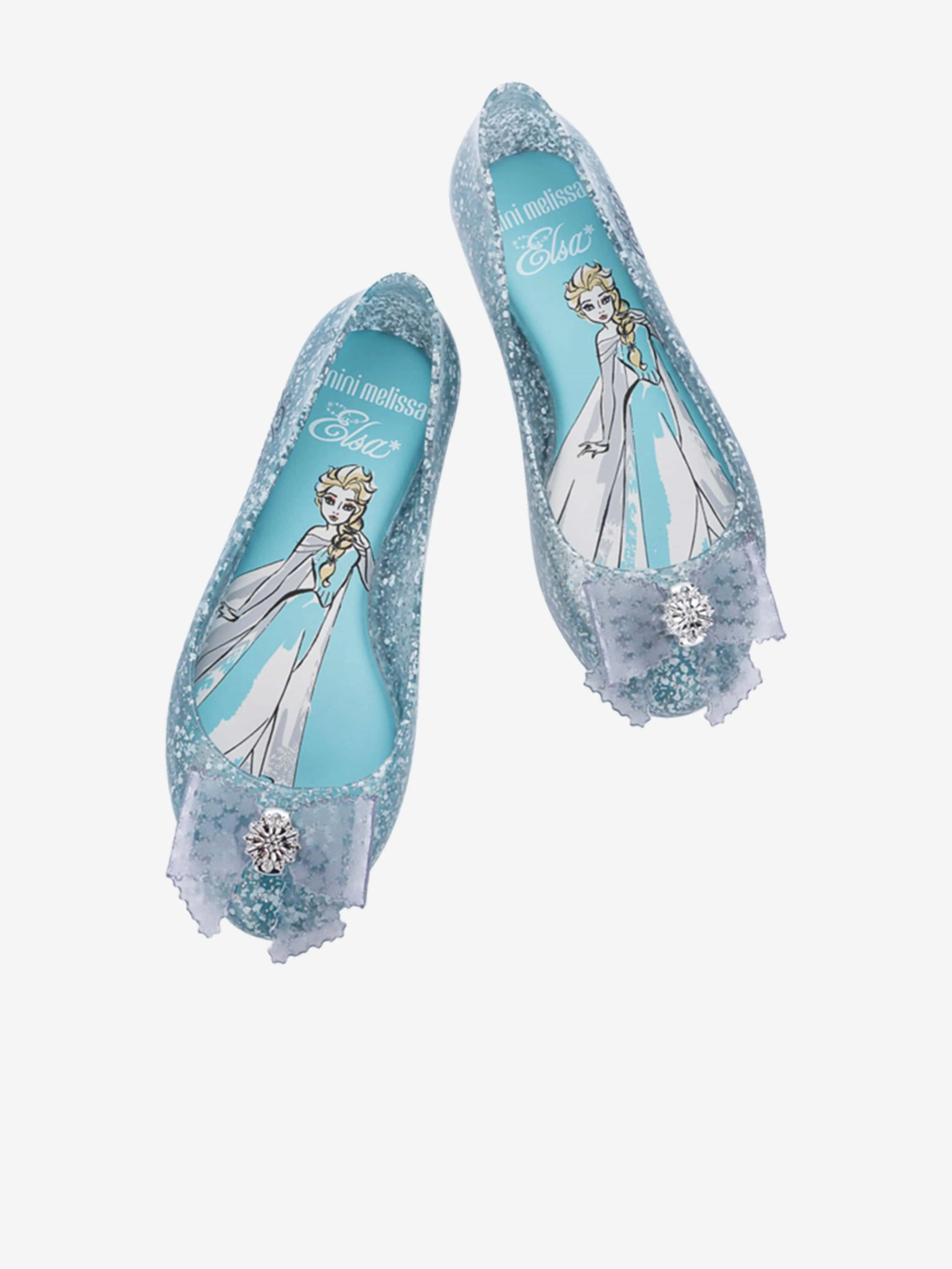 Mini Melissa Girls Sweet Love Disney Princess Ballerinas in Blue