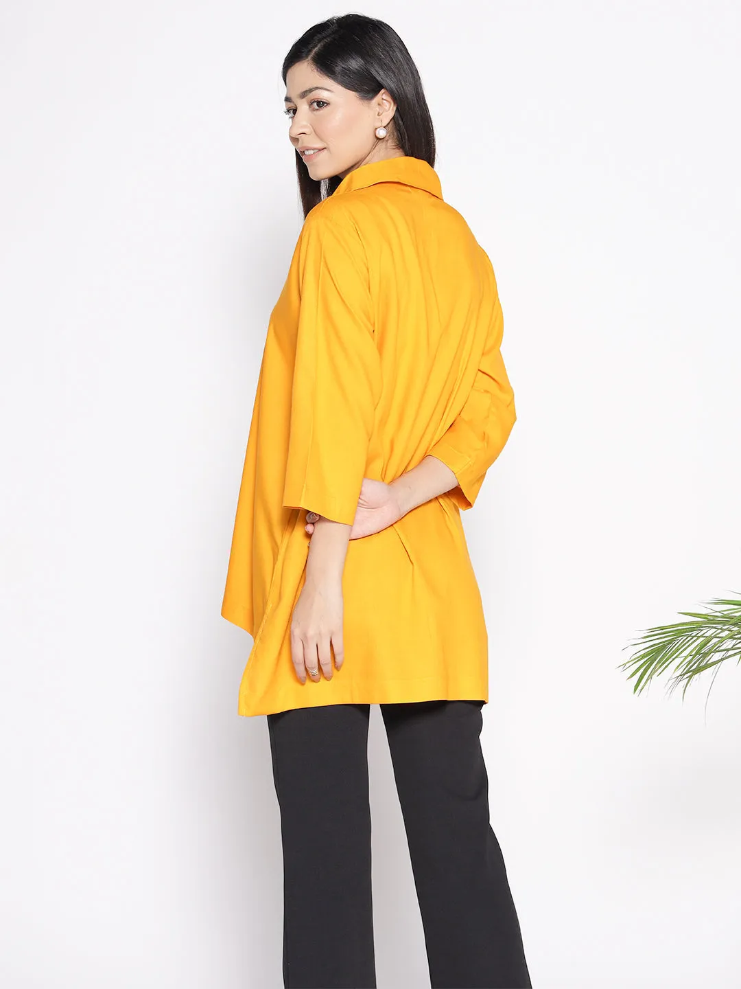 Mustard Rayon ShirtTop - Melisa