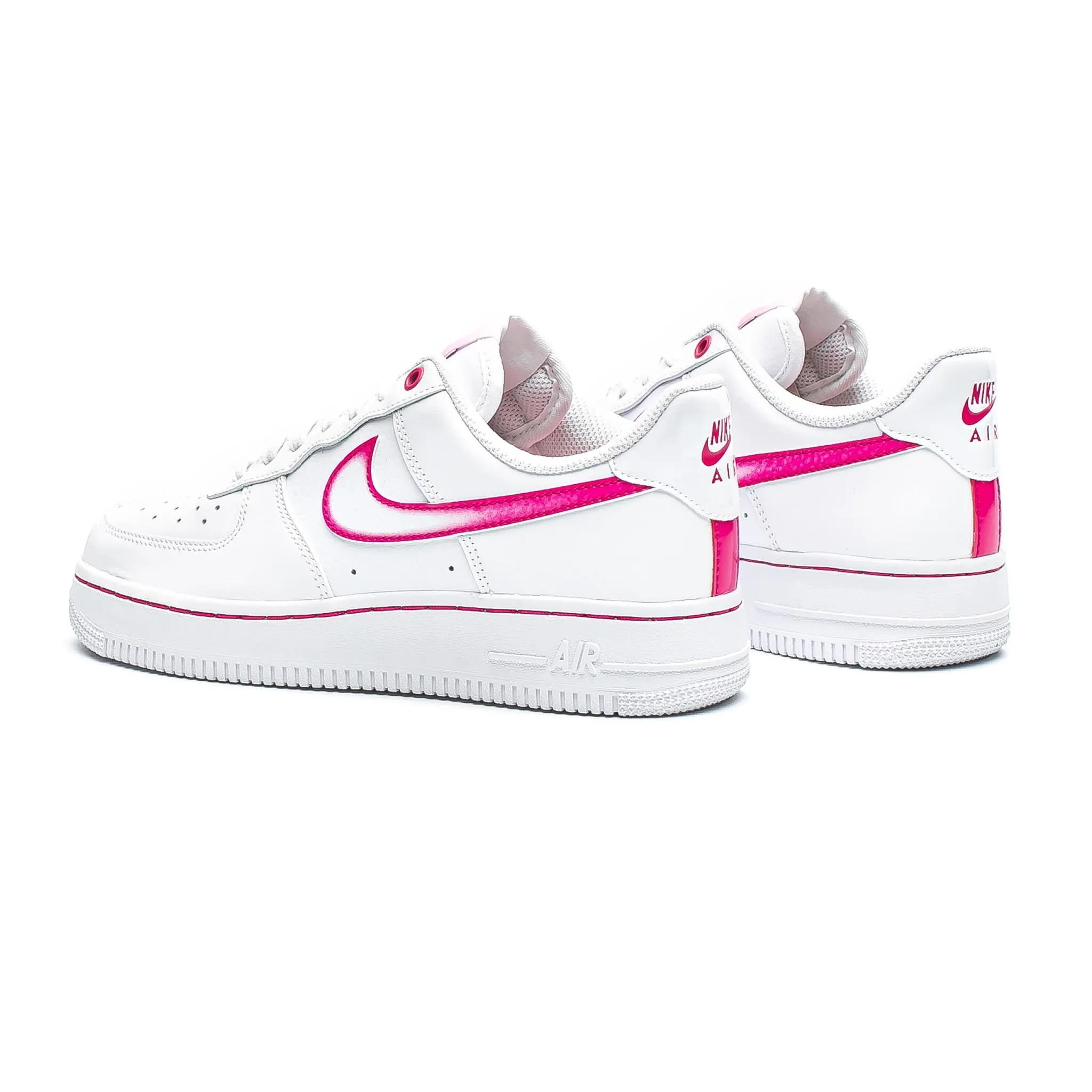 NIike Air Force 1 '07 'Airbrush' White/Fireberry