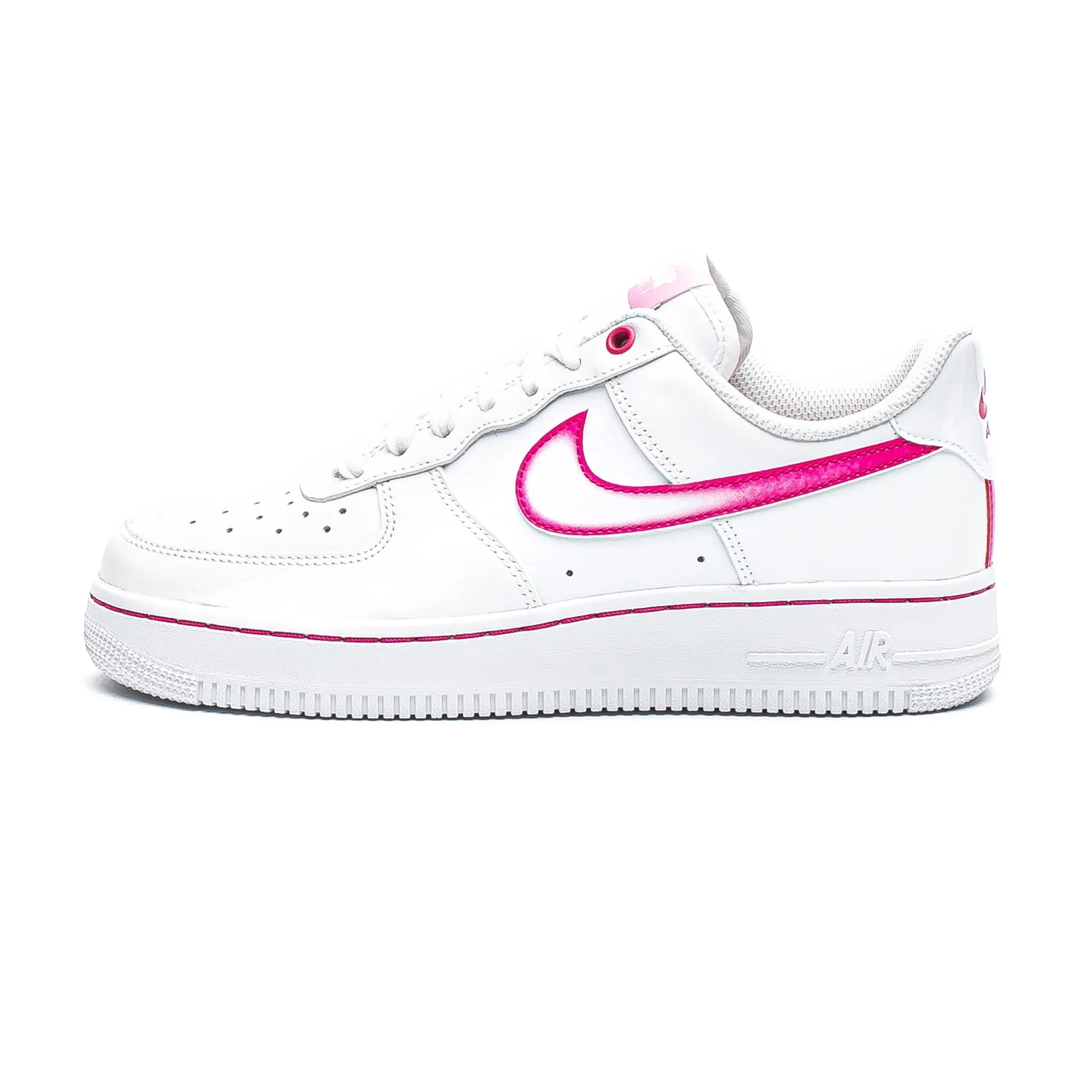 NIike Air Force 1 '07 'Airbrush' White/Fireberry