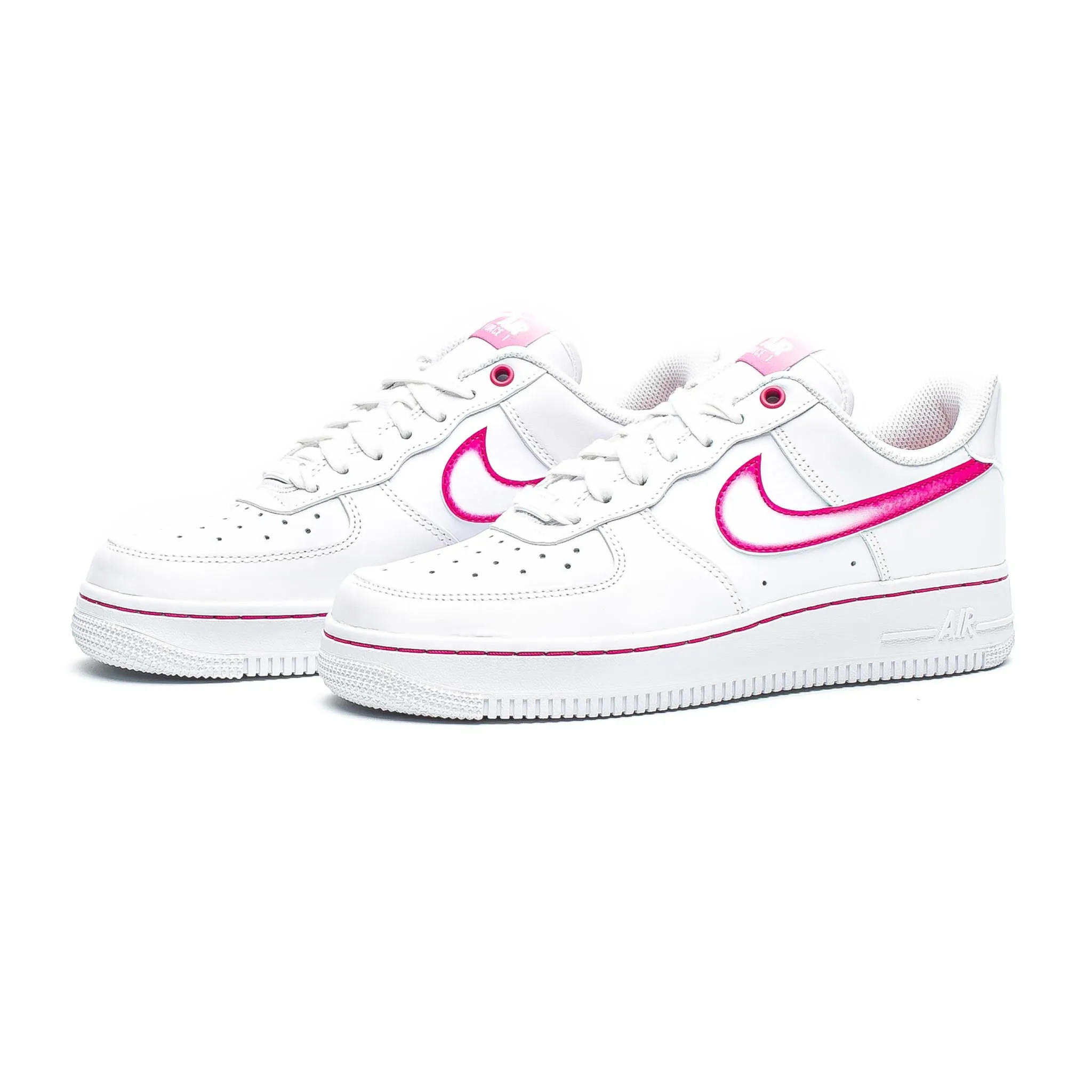 NIike Air Force 1 '07 'Airbrush' White/Fireberry