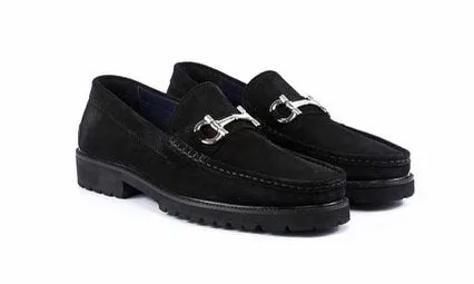 Pelle Suede "Newport" Loafer Black