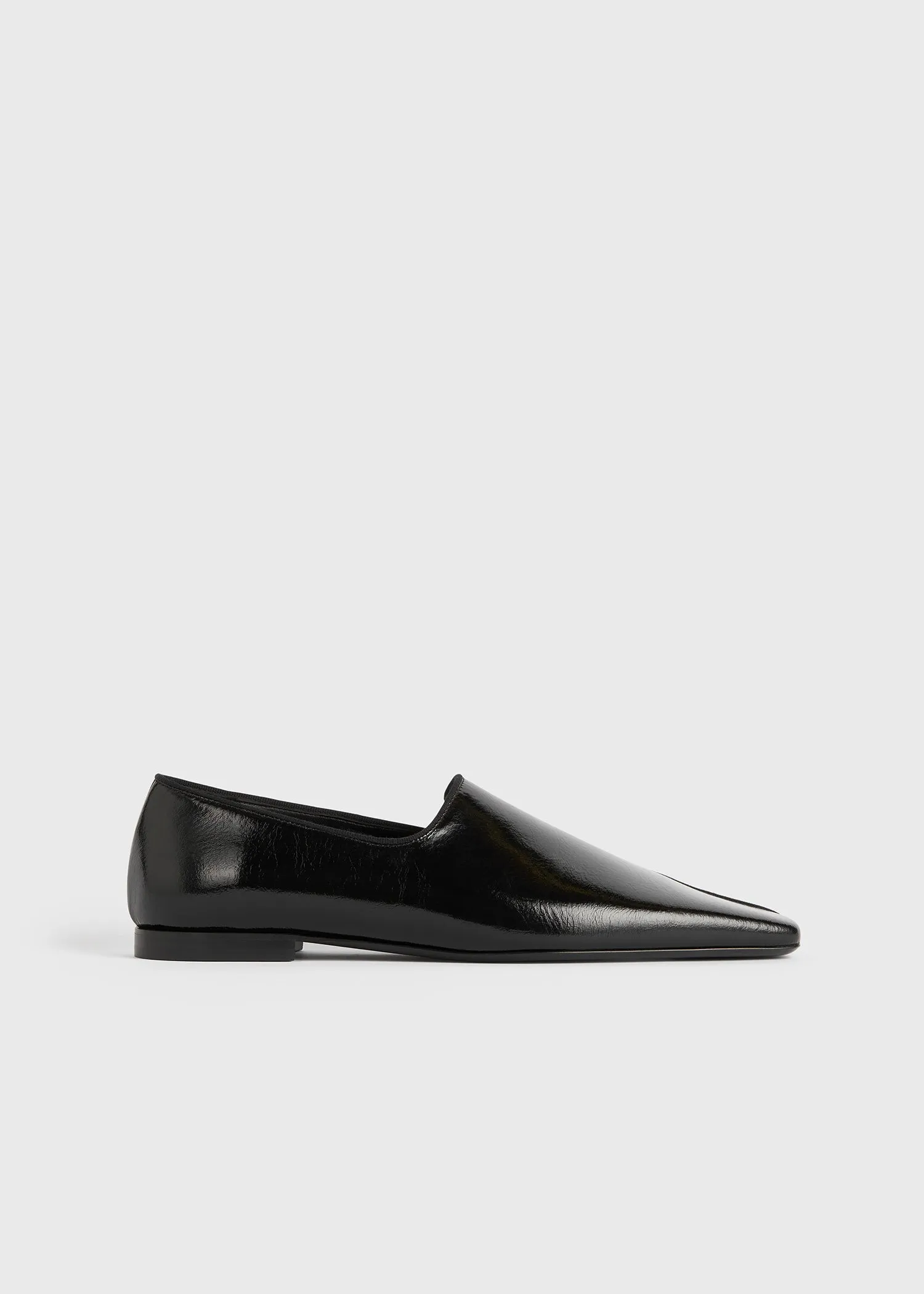 Piped Naplack loafers black