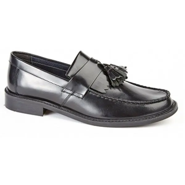 Roamers Black Tassle Loafers