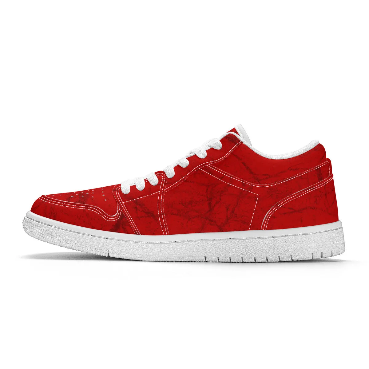 RVT Brand Unisex Low Top Skateboard Sneakers_Red