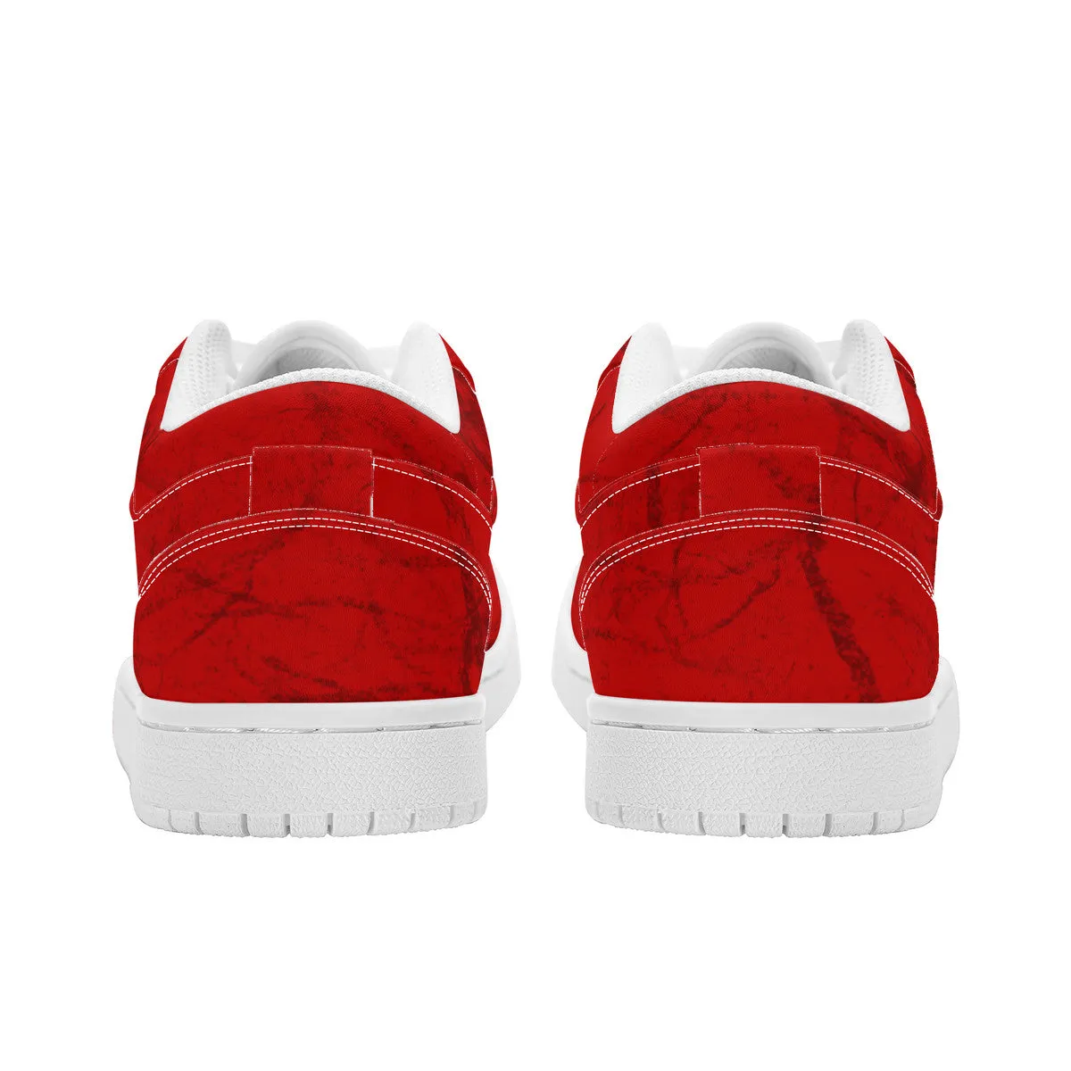 RVT Brand Unisex Low Top Skateboard Sneakers_Red