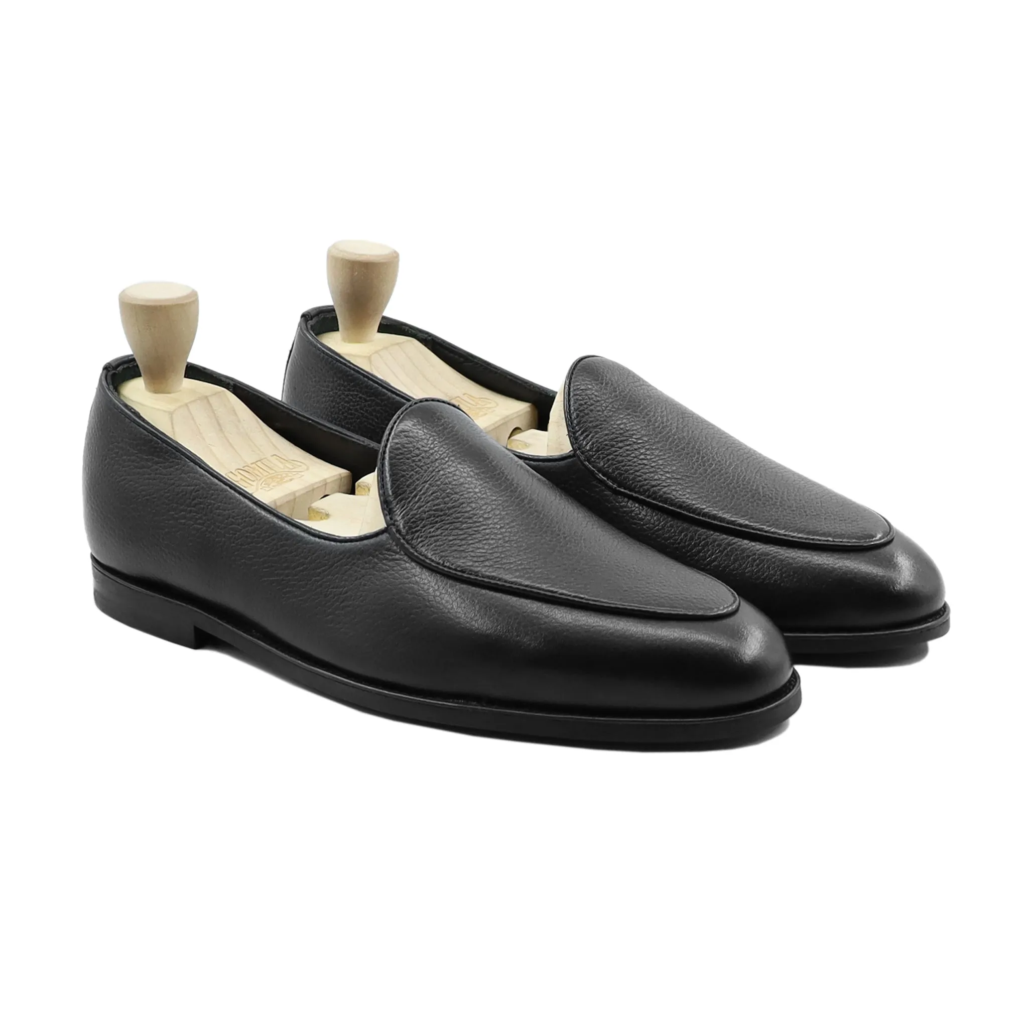 Sabaq - Men's Black Pebble Grain Leather Loafer