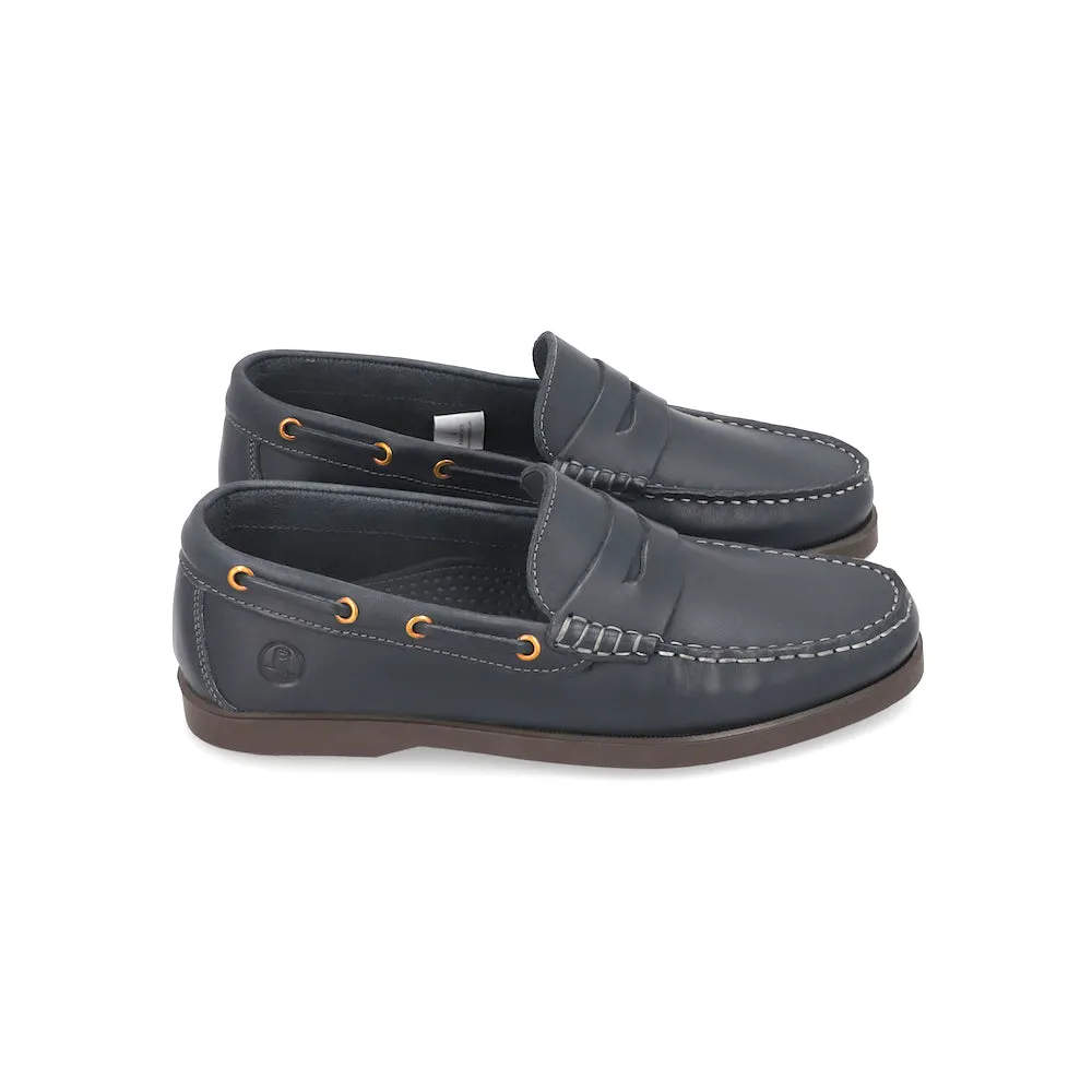 Sea Blue Monaco Penny Loafers