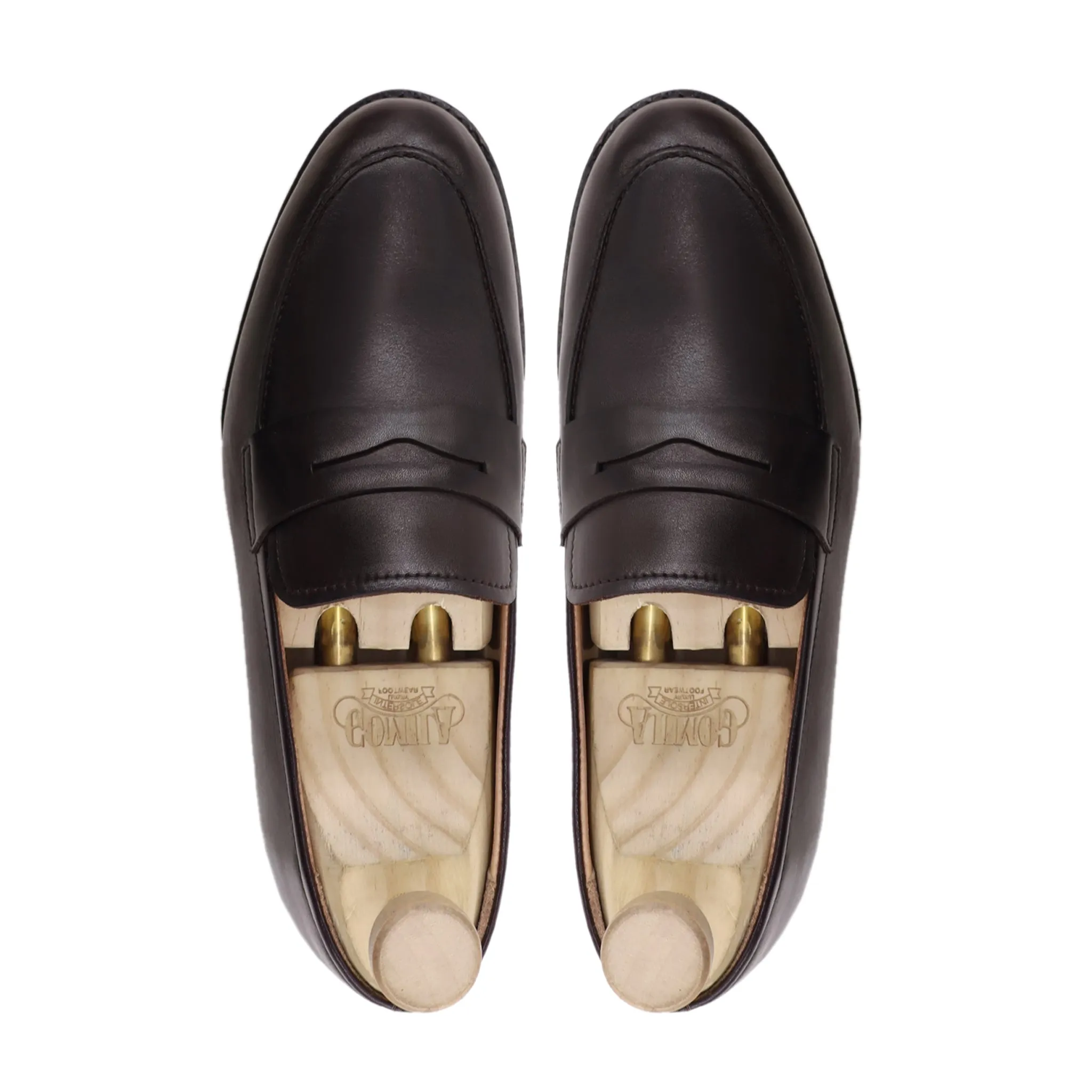 Shinobu - Men's Dark Brown Calf Leather Loafer