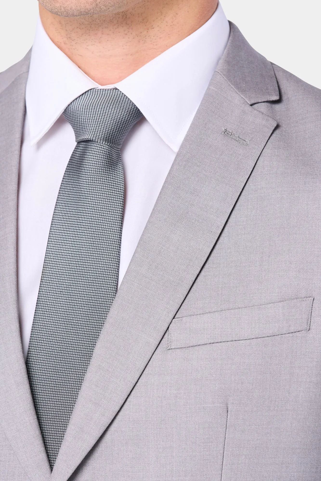 Silver Gray 2 Button Suit