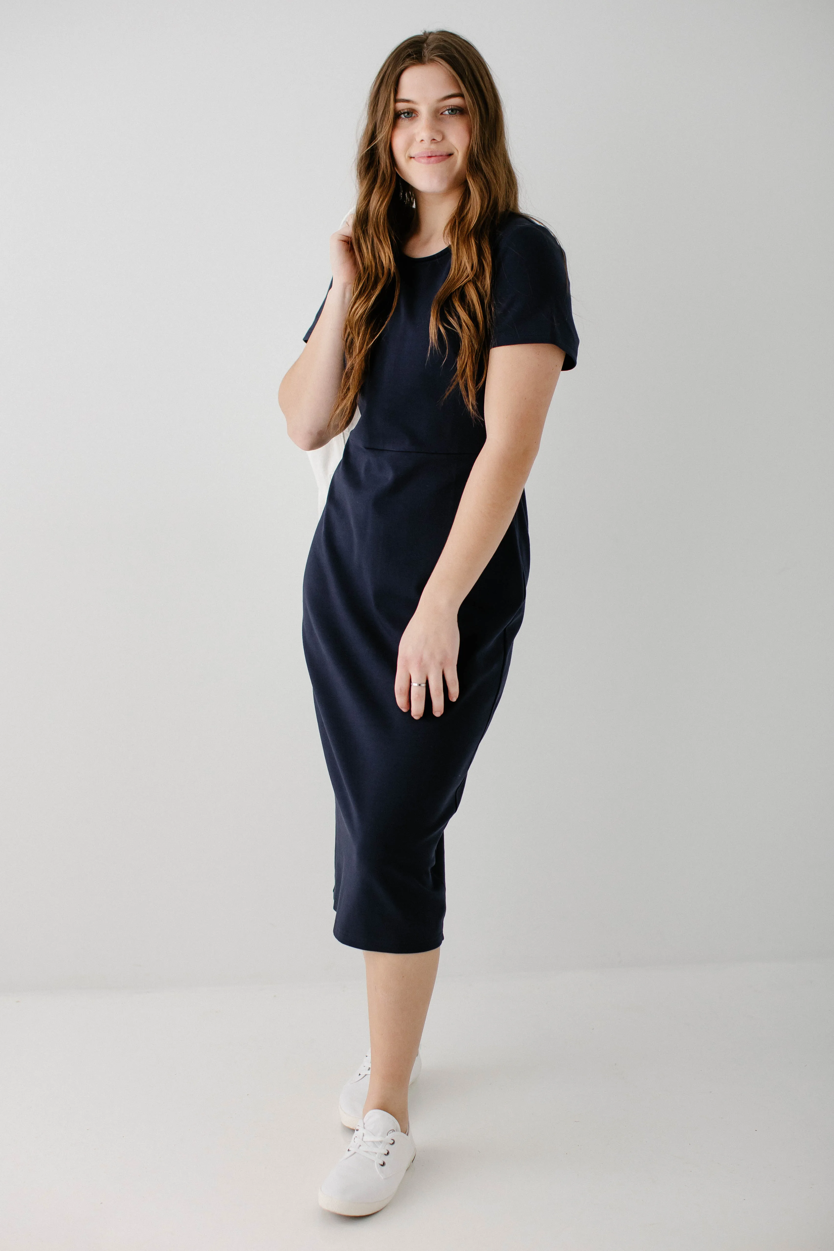 'Spencer' Ponte Knit Midi Dress