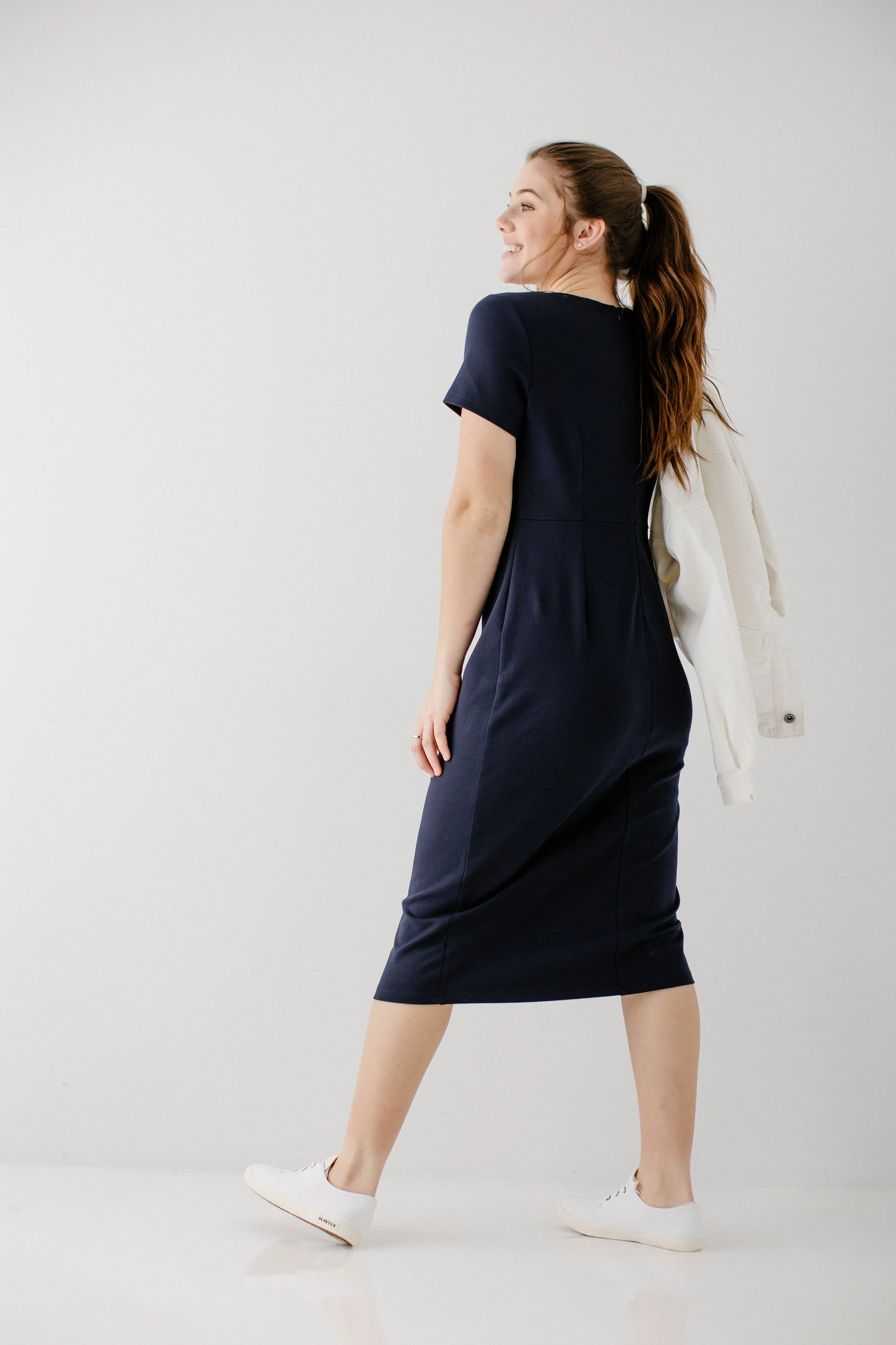 'Spencer' Ponte Knit Midi Dress