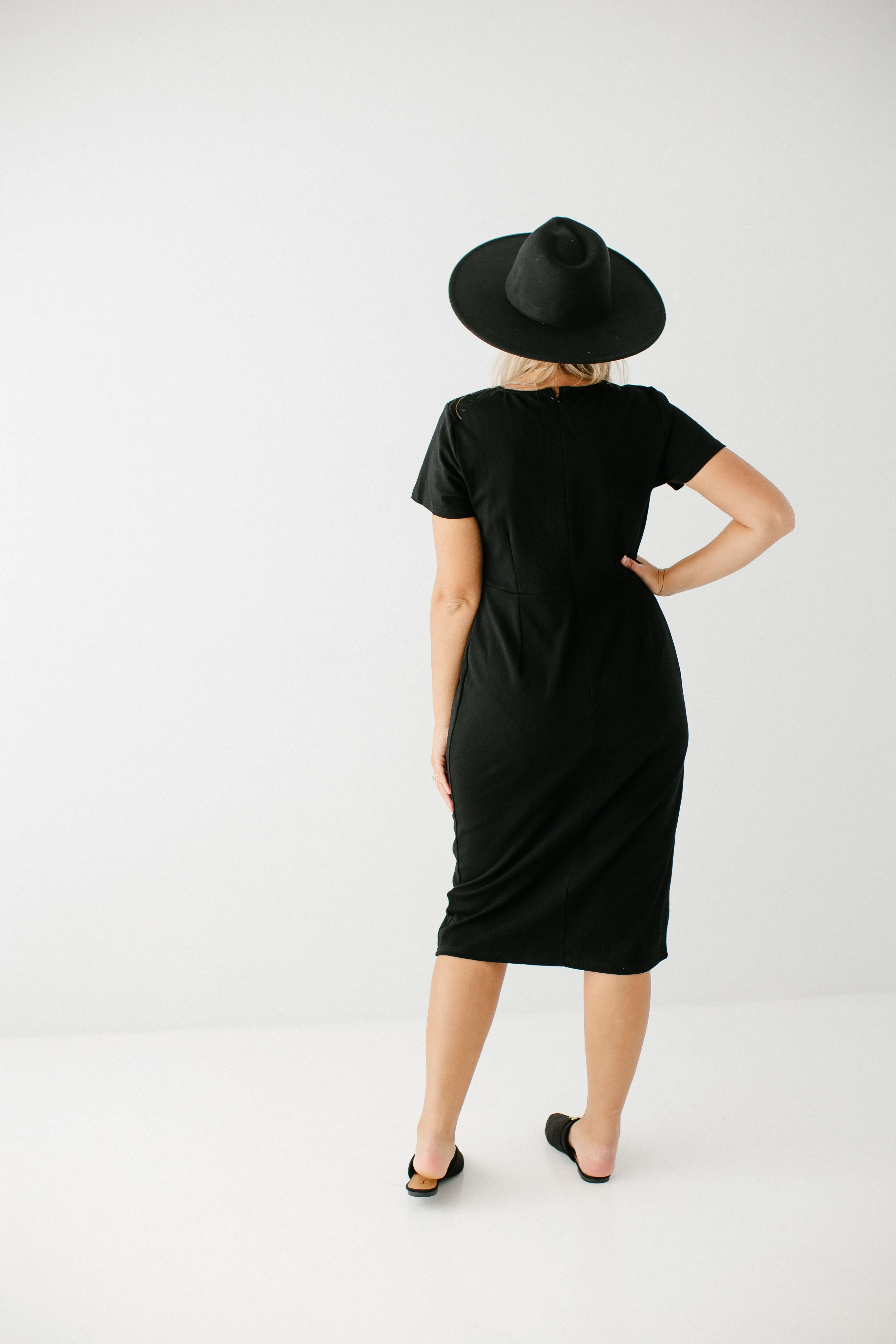 'Spencer' Ponte Knit Midi Dress