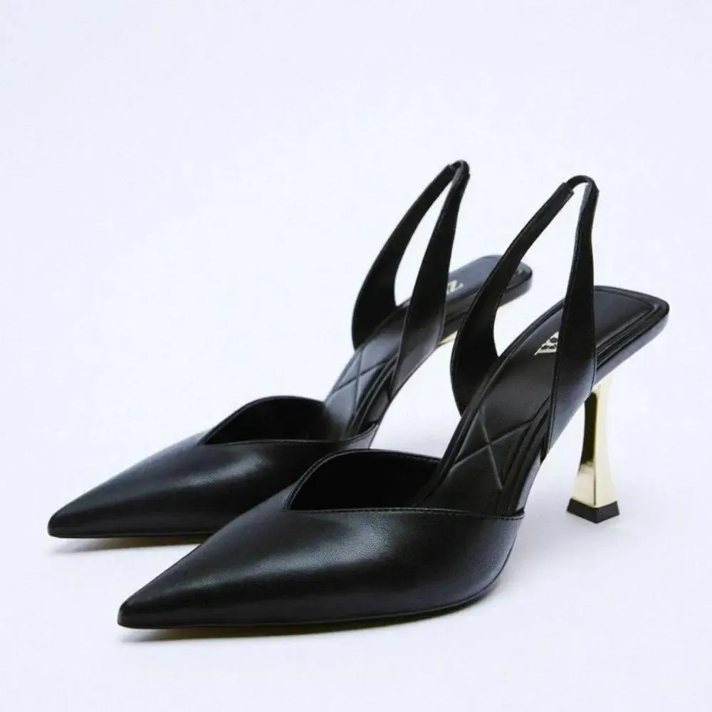 Step into Luxury Fashion for Women with Elegant PU Leather Stiletto Heels