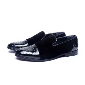 Suede Calf Loafers With Studs