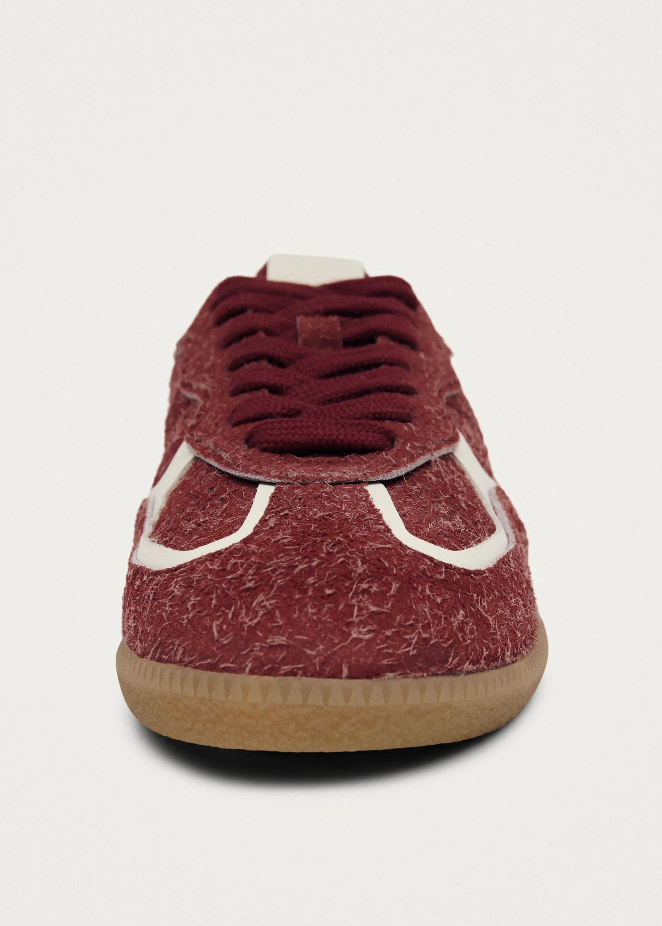 Tb.490 Rife Suede Fuzzy Red Leather Sneakers